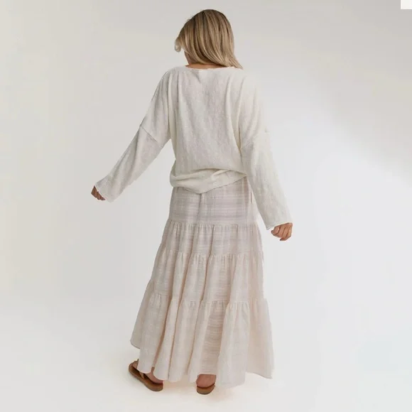 Albion Fit Somerset Pullover Sweater Cream - Size Medium - Picture 4 of 10